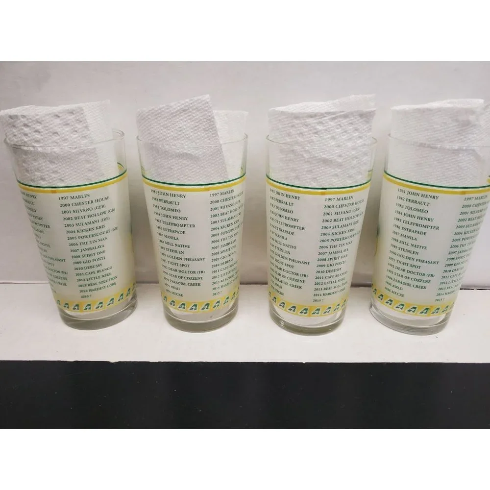 2015 Arlington  Million Glasses-Set of 4-closed Arlington‎ Park Horse Race Track